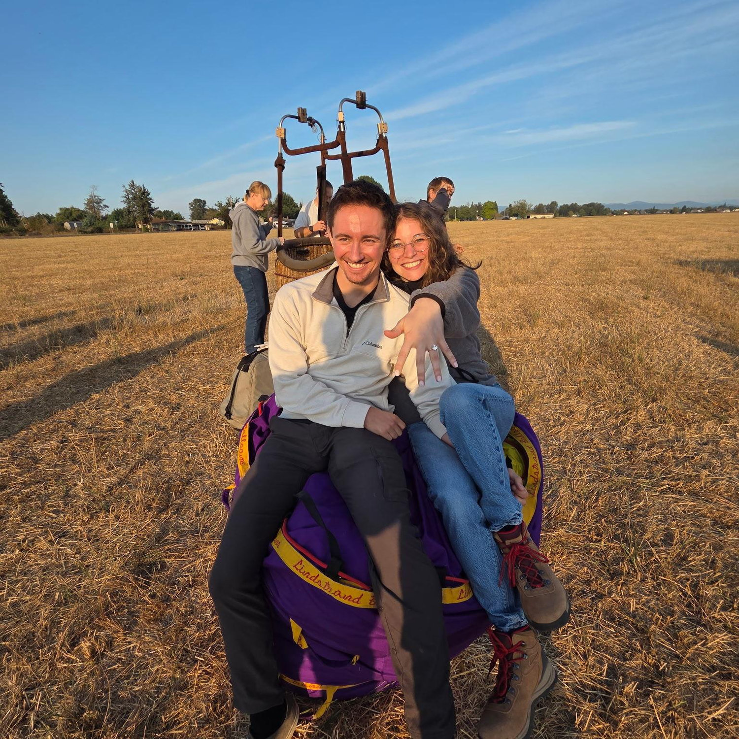 This was right after we got engaged on a hot air ballon!
