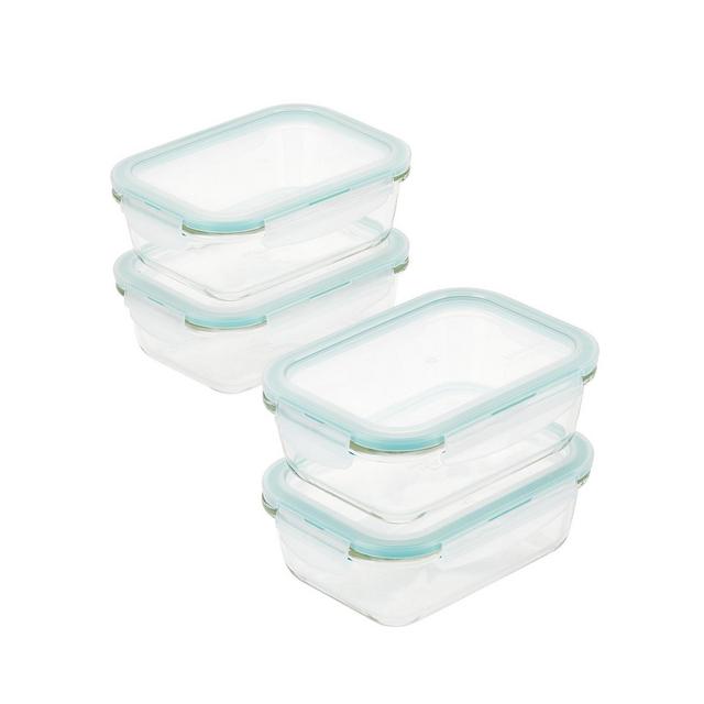 Lock n Lock Purely Better™ Glass 8-Pc. Rectangular Food Storage Containers, 21-Oz.