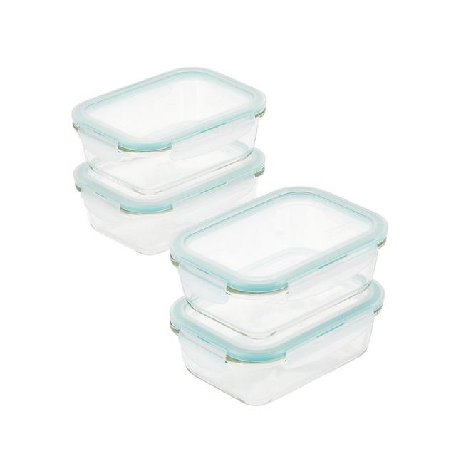 Pantry Bread Box with Divider Clear Food Storage Container Airtight  21.1-Cup