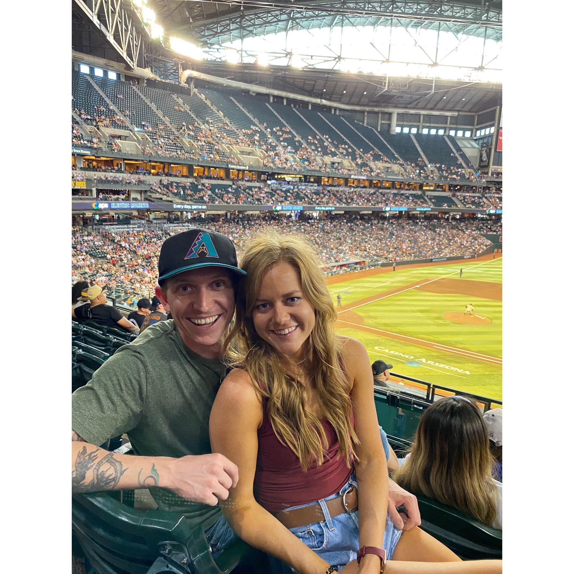Our first little road trip to watch the Diamondbacks