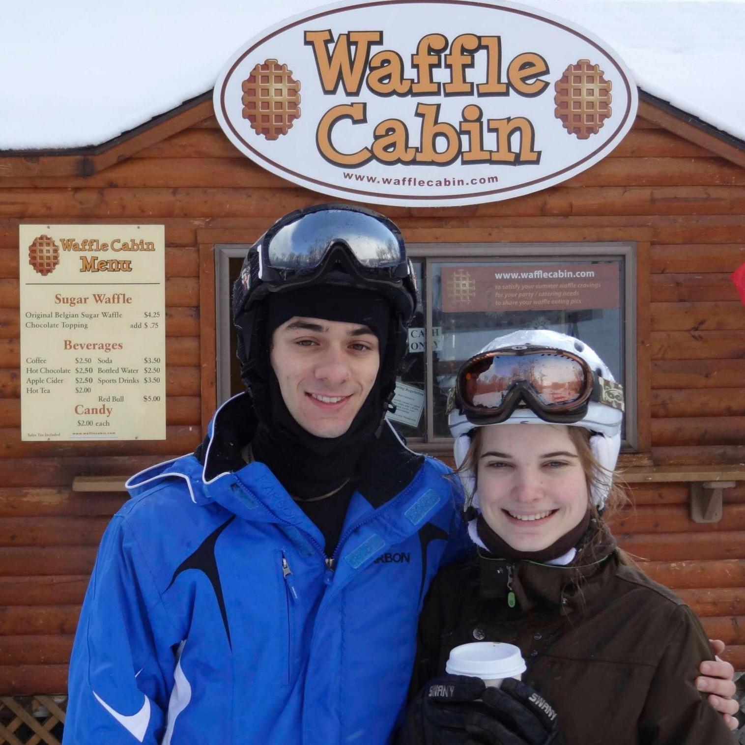 The waffle cabin has become a mandatory stop for us on our yearly trip to Okemo to celebrate the New Year.