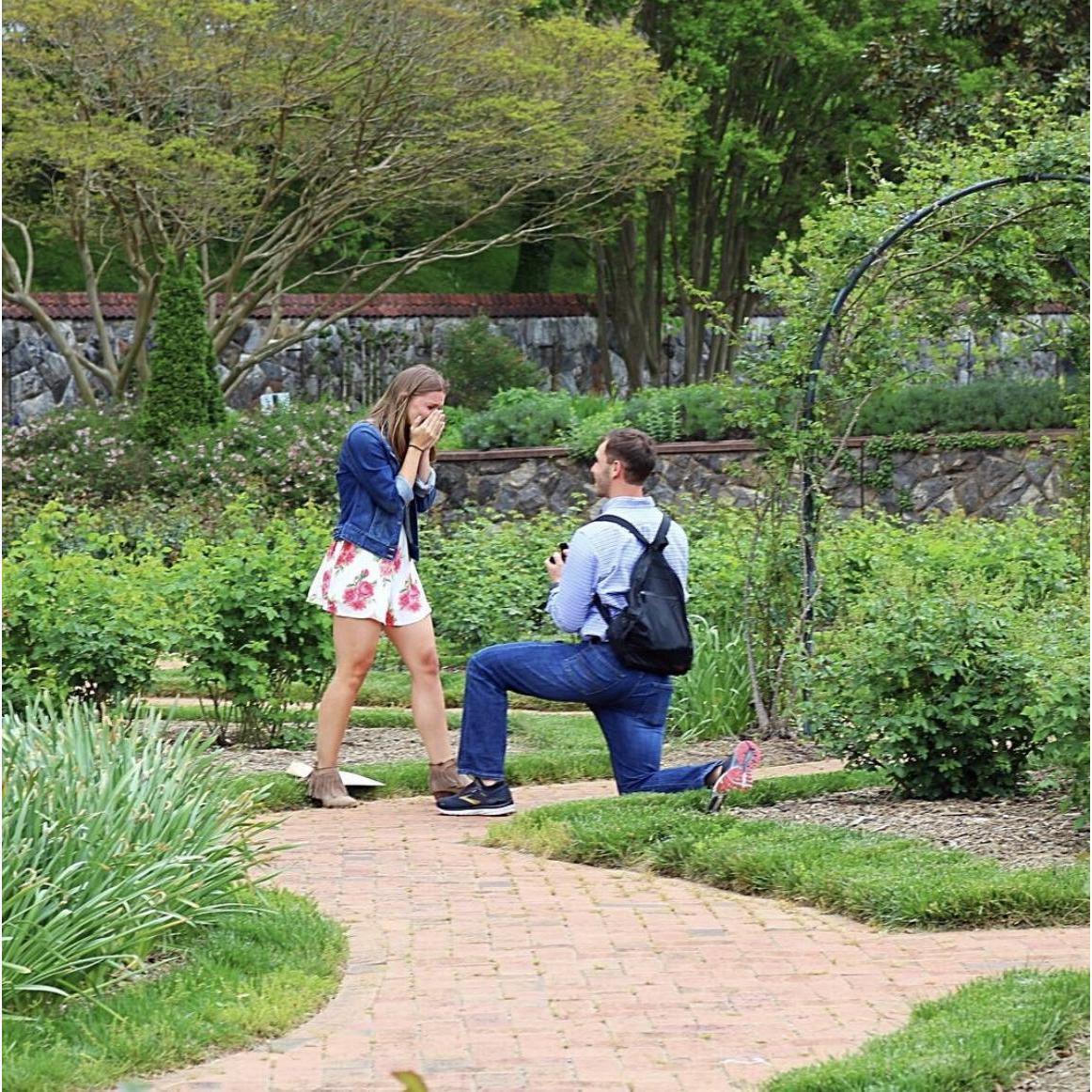 Justin proposed to me on 5/3/2019 at the Biltmore in Asheville! He surprised me with all of my family and his family being there!