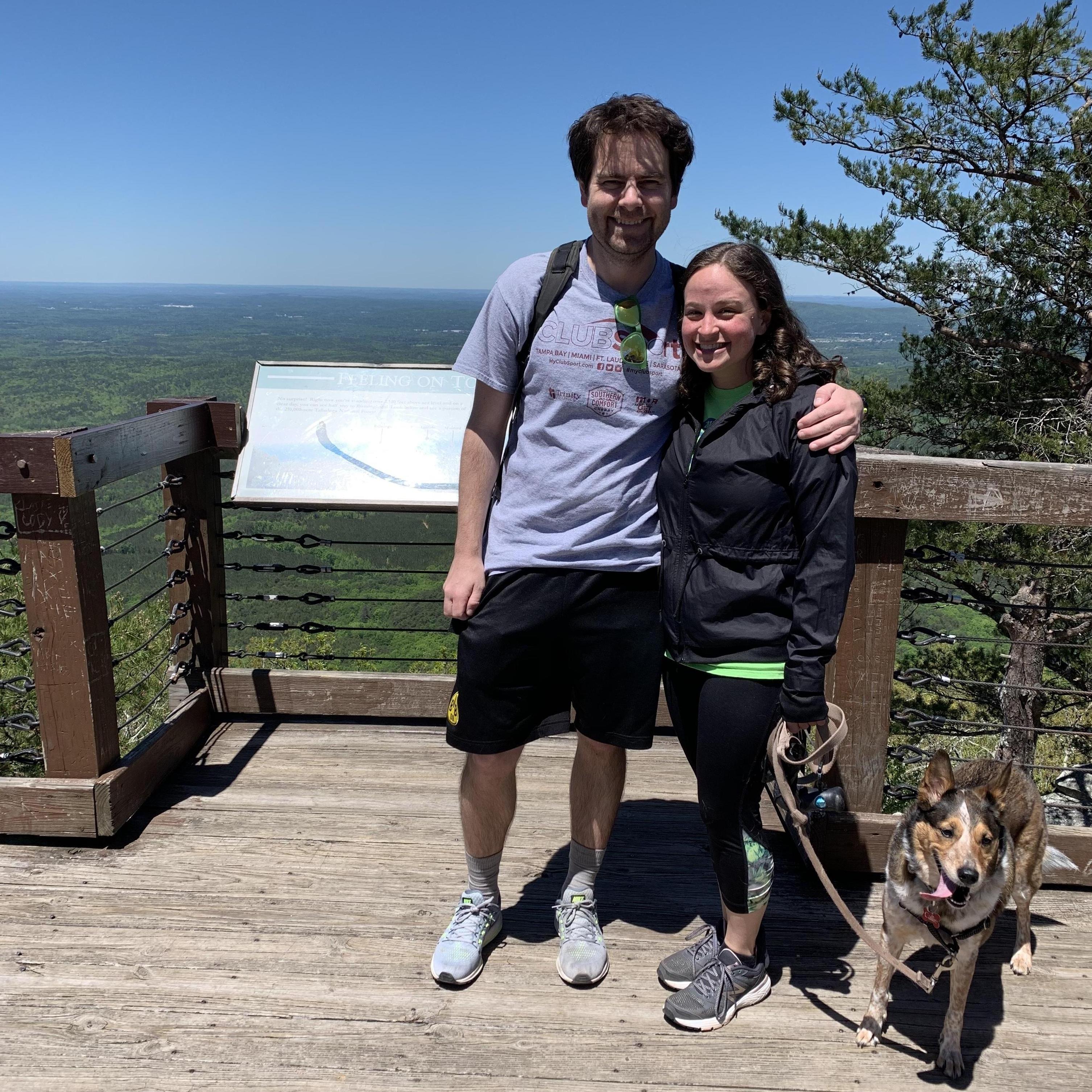 Hiking at Cheaha State Park. April 2019.