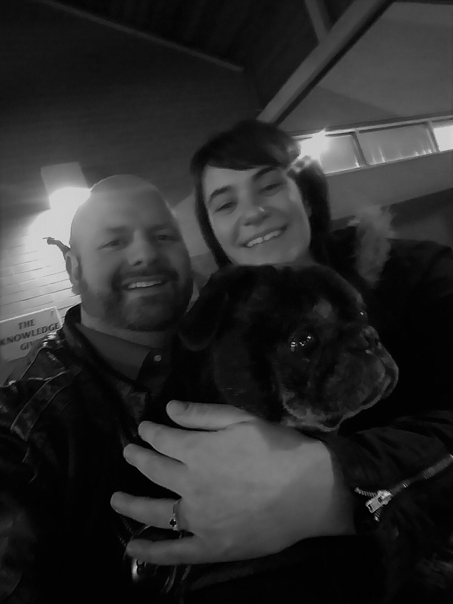 This is our "engagement" photo. We were locked out of the car at the Sandy Library after we got engaged. We figured while we waited for the locksmith, we should document this moment in our lives.