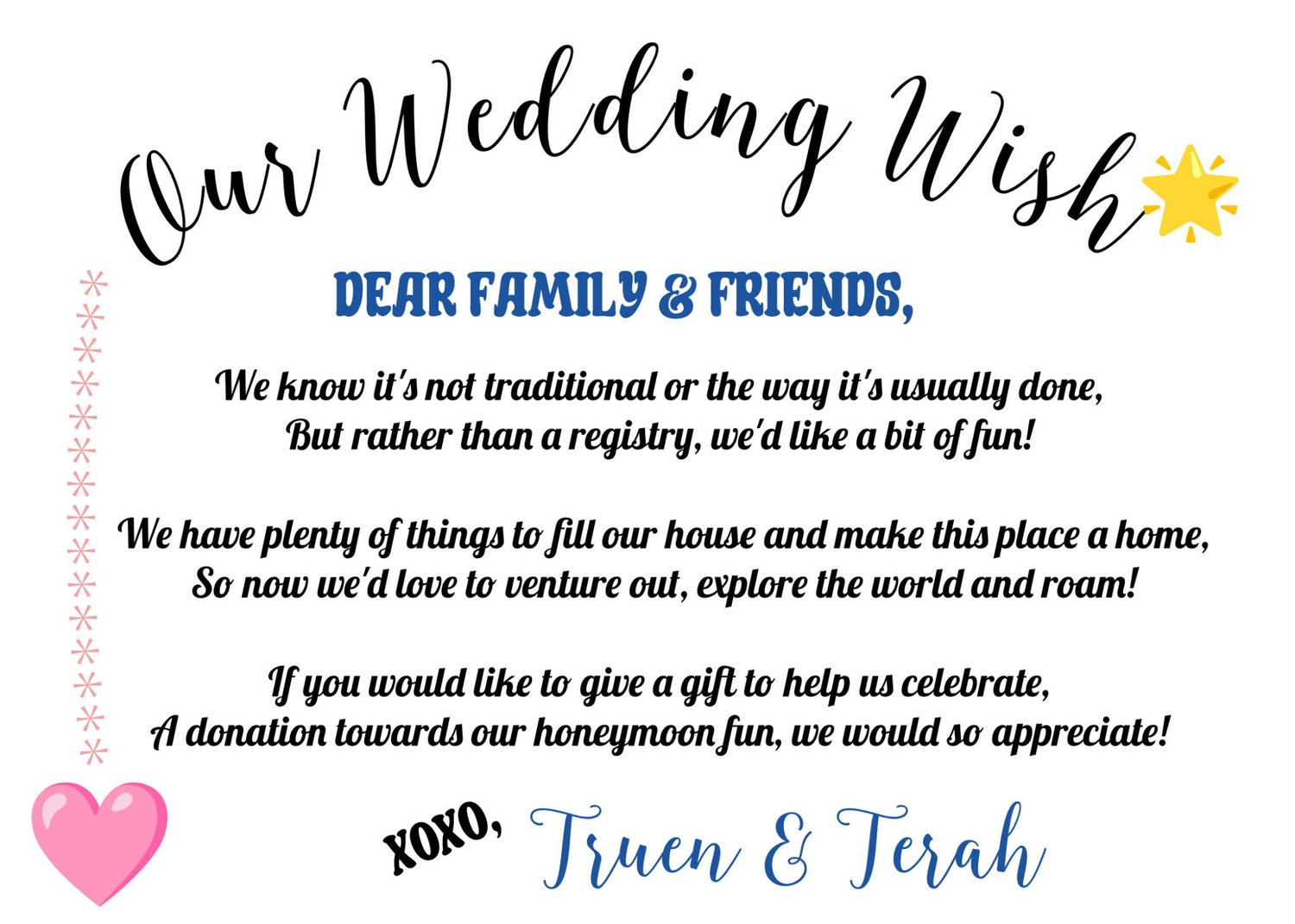 The Wedding Website of Terah Bowden and Truen Taylor