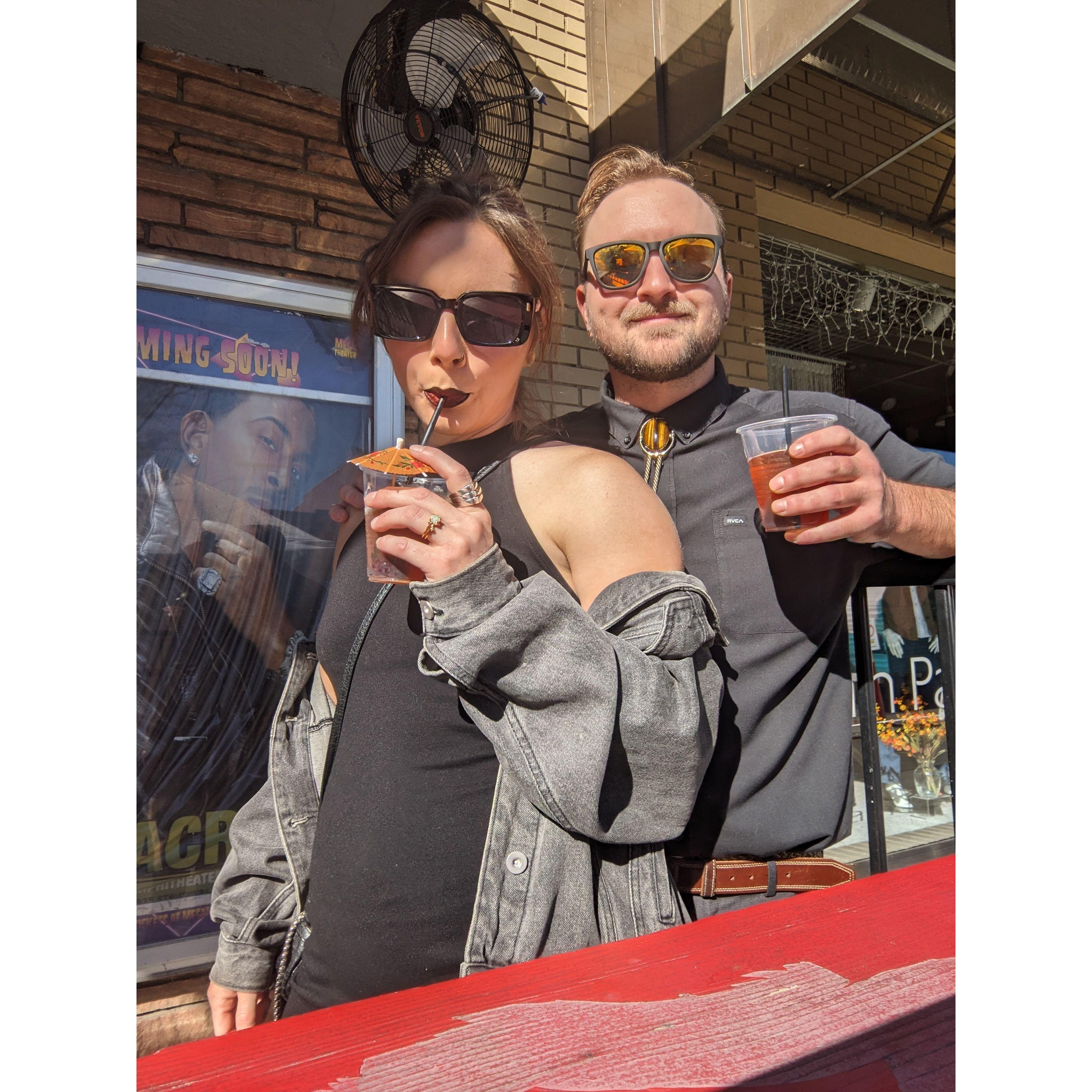 At a friend's wedding - the theme was "goth."