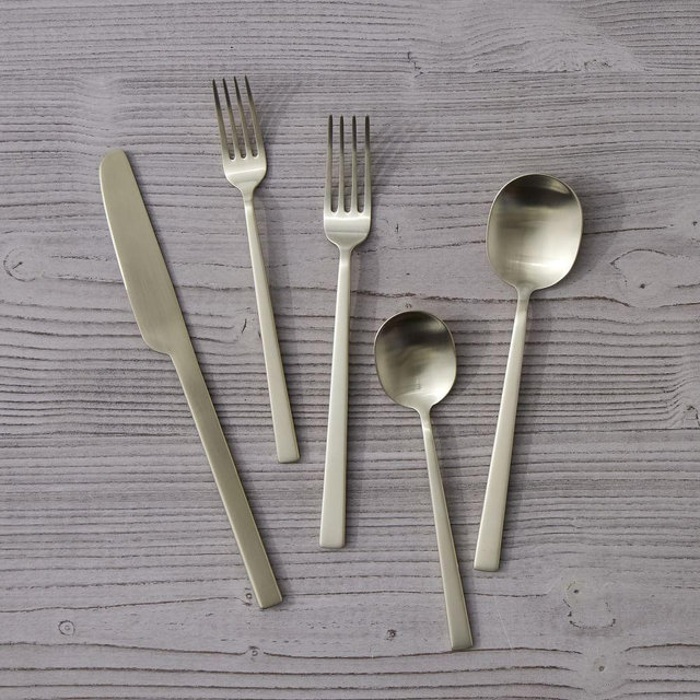 Kanto Flatware, 20-Piece, Champagne Satin