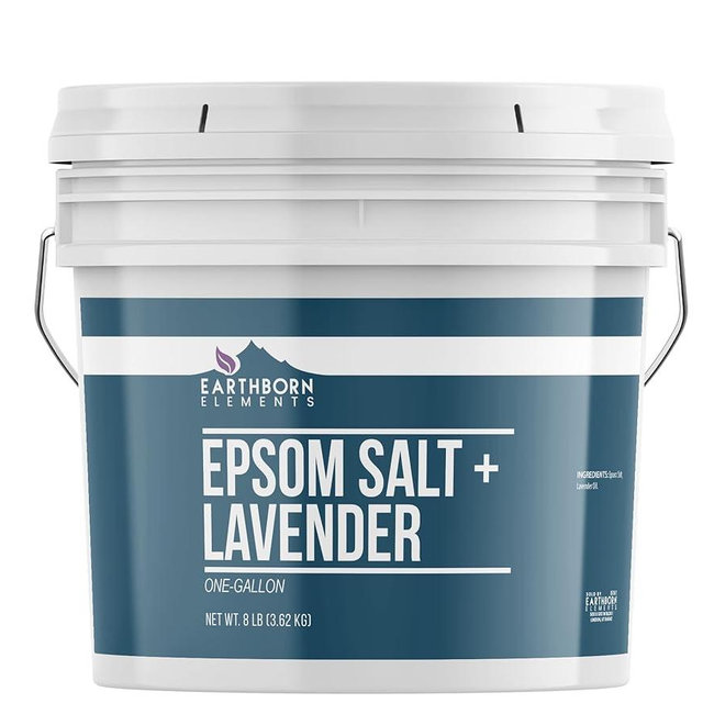 Earthborn Elements Lavender Epsom Salt, Infused with Essential Oil, Always Pure (1 Gallon)