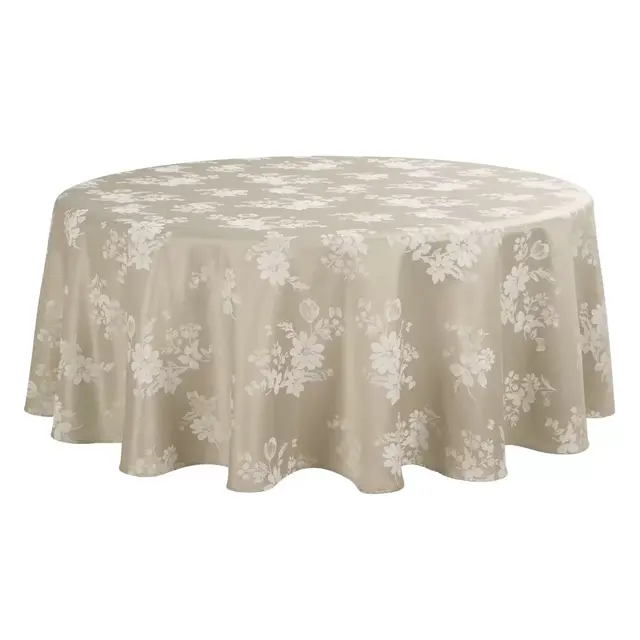 Spring Jubilee Damask 70-Inch Round Tablecloth in Natural