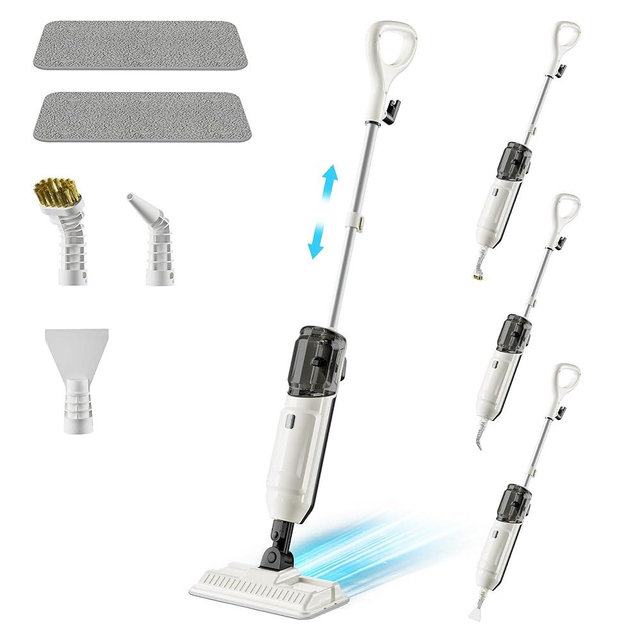 Steam Mop, MultiPurpose Steam Cleaner for Home with Handheld Steamer Mops Accessories Pet Steam Mop Cleaner for Floor Cleaning, Hardfloor, Tile for Whole Home Use