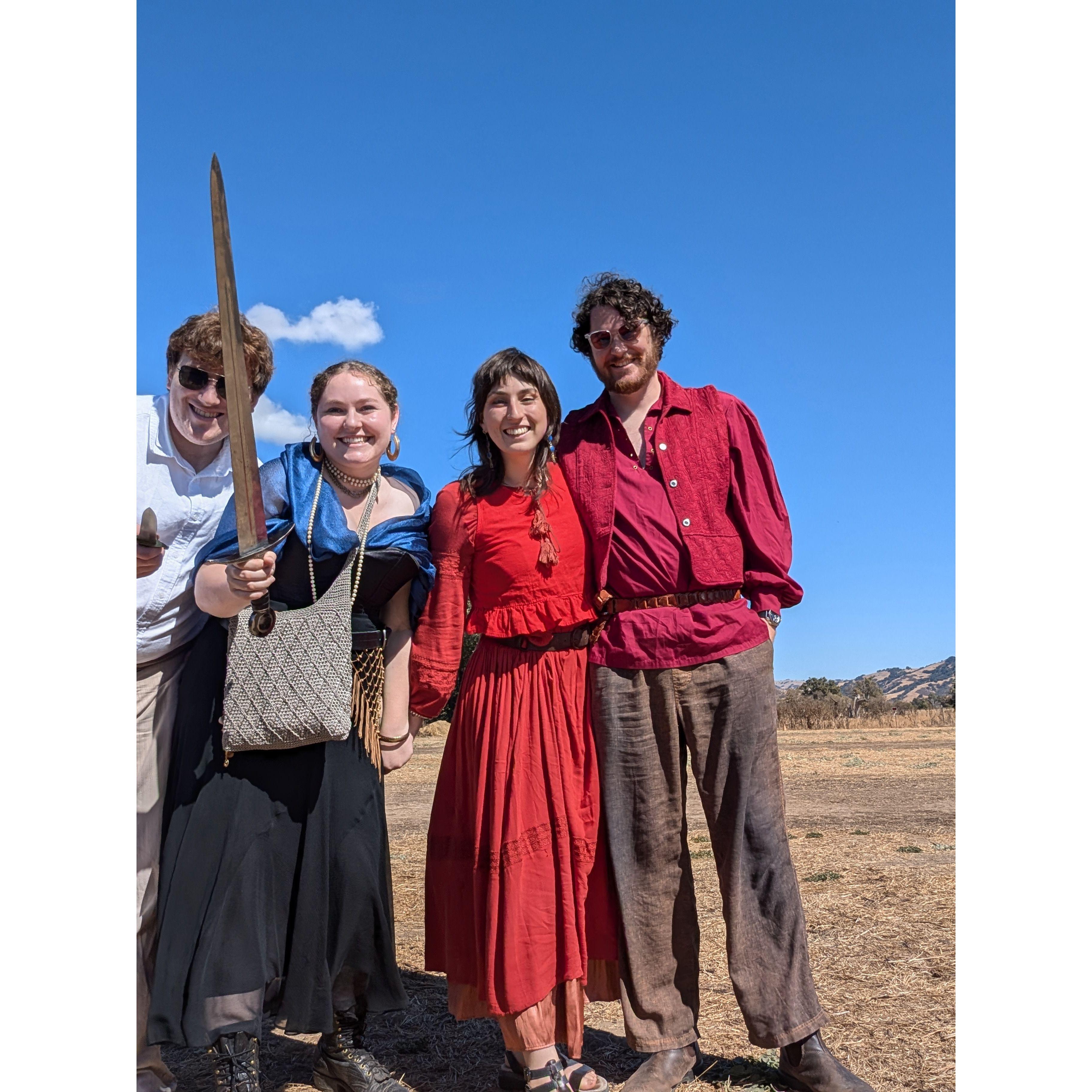 Ren Faire 2024 with friends Cass and Ethan