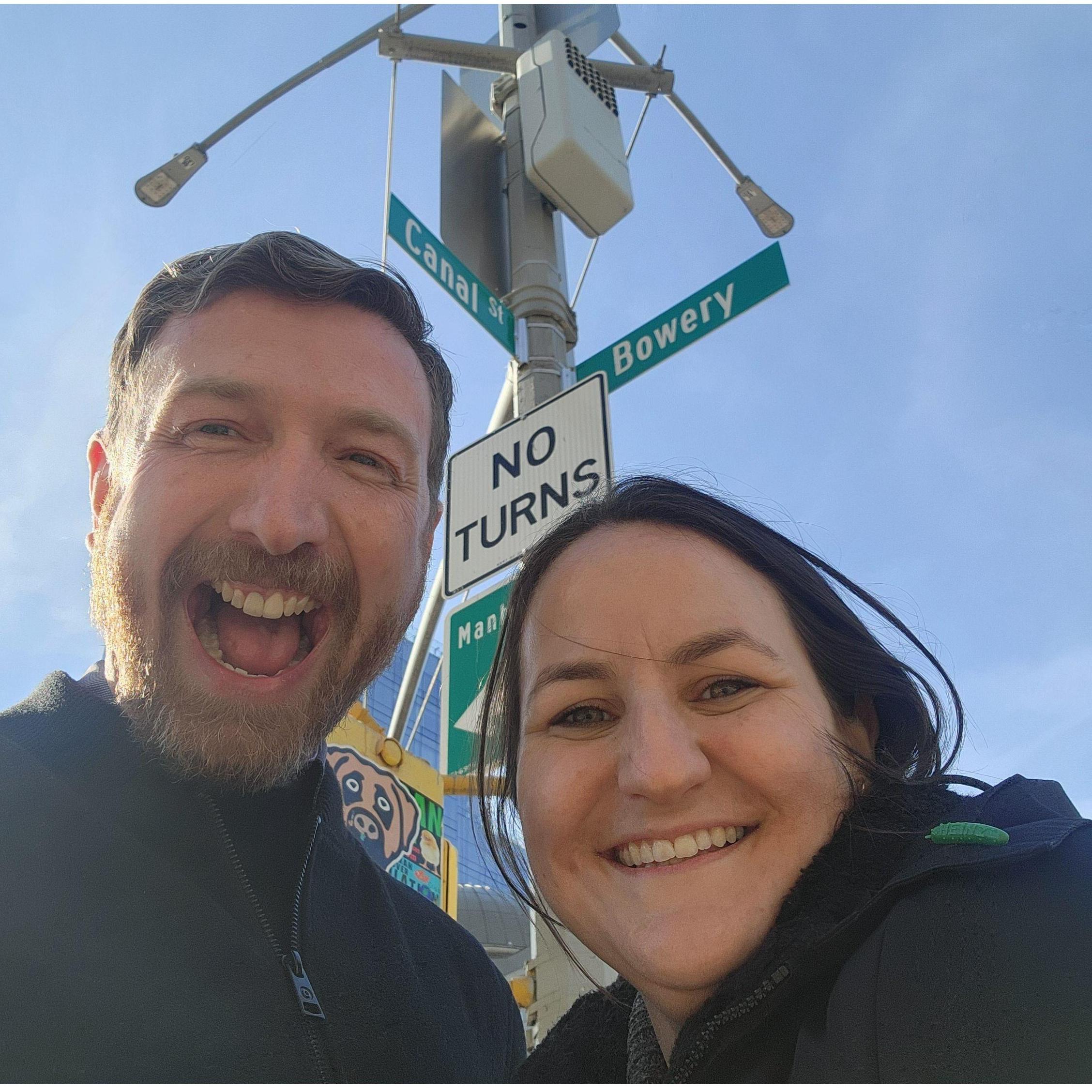 Canal and Bowery! (The Lumineers sent us!)