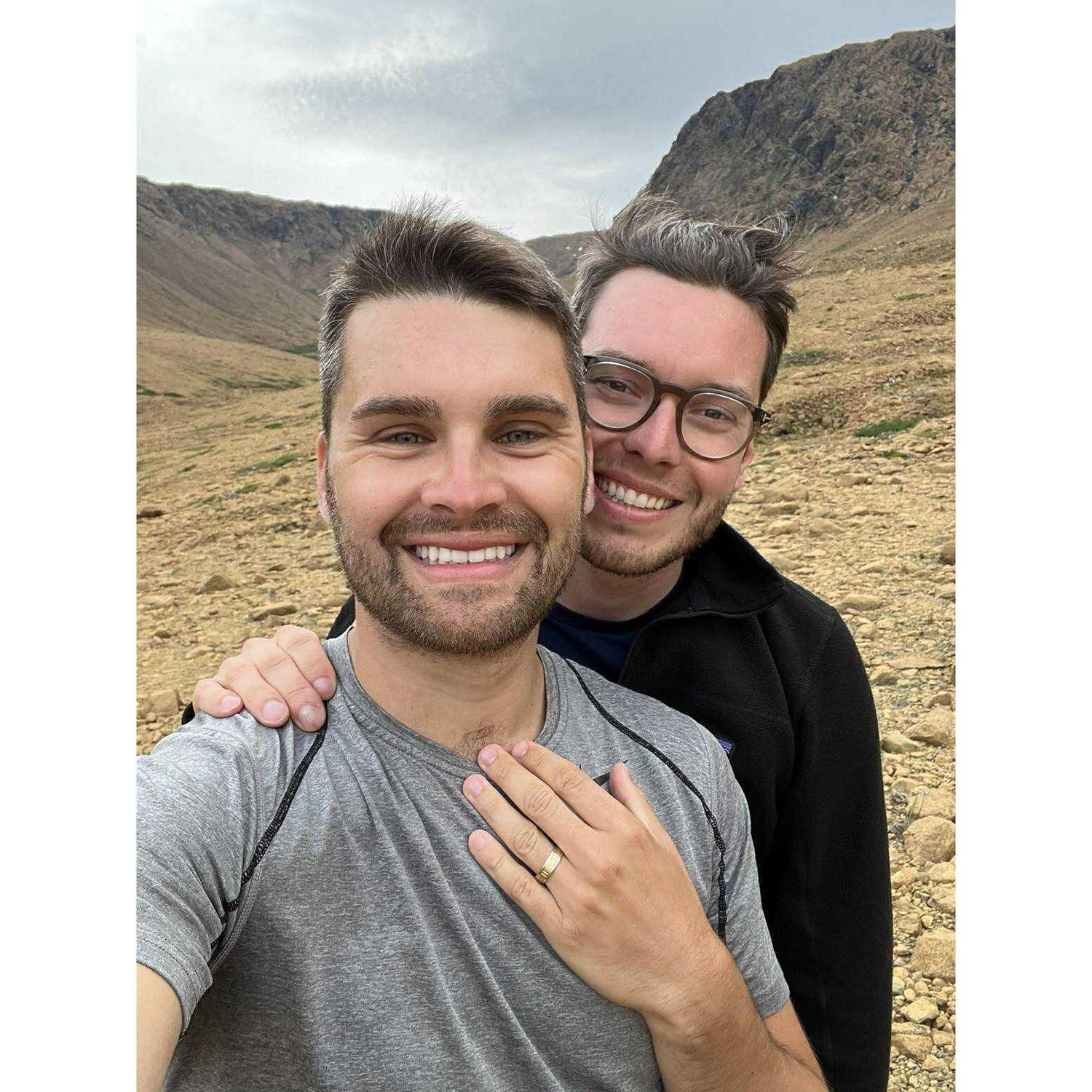 Le seul cliché de notre demande en mariage à Terre-Neuve!