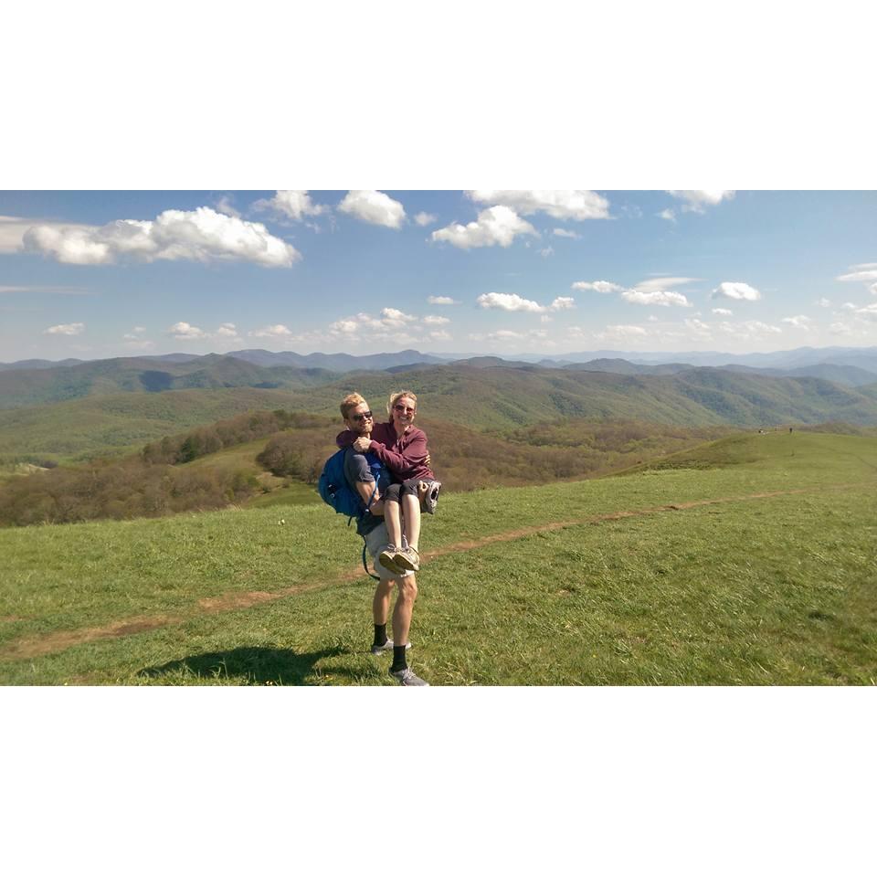 Eliya's first trip to visit Adam in the Blue Ridge Mountains.