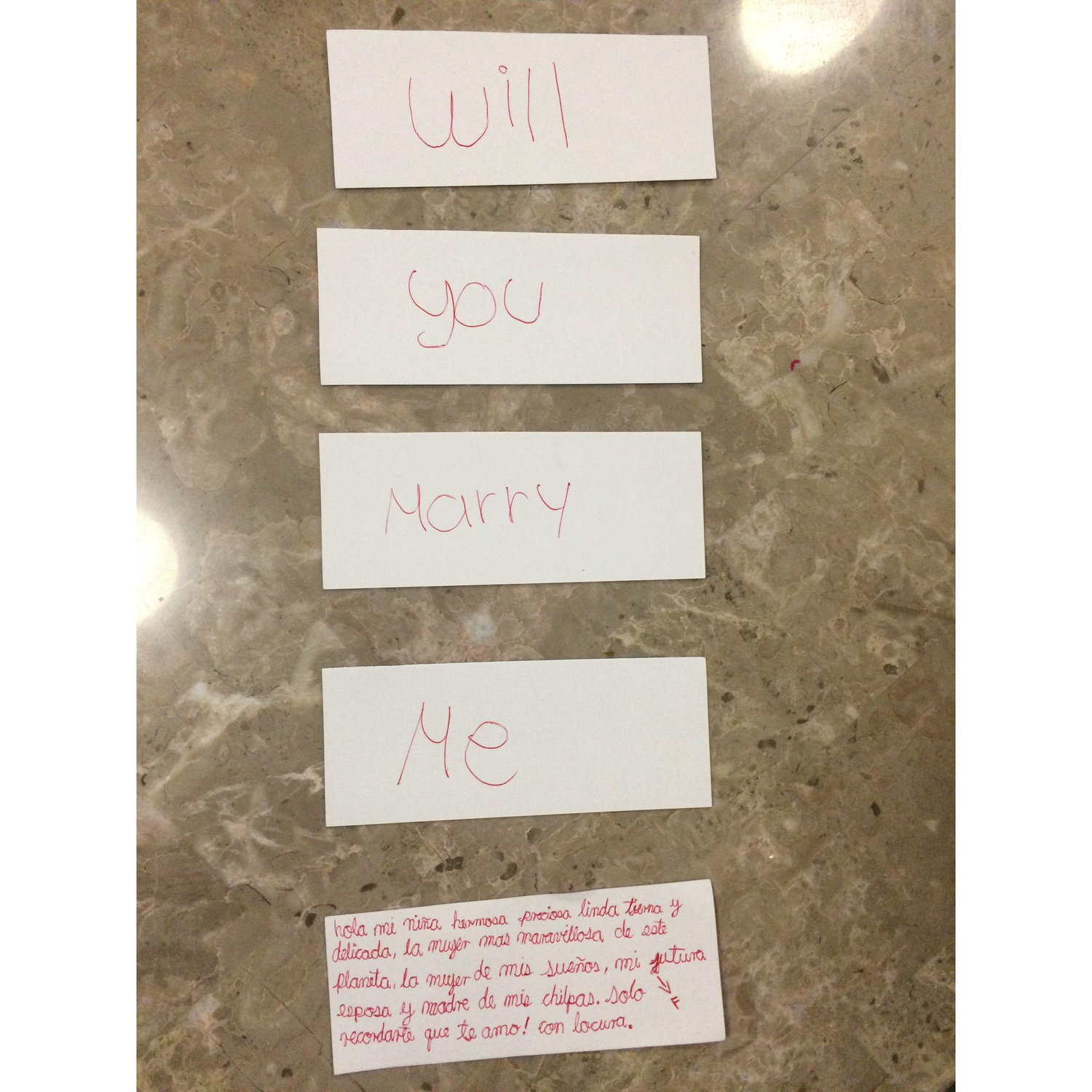 📝 2018: La nota mágica 💍
“Will you marry me?”… y sin saberlo, Dios ya nos guiaba. Las señales estaban ahí, solo faltaba que el corazón las leyera