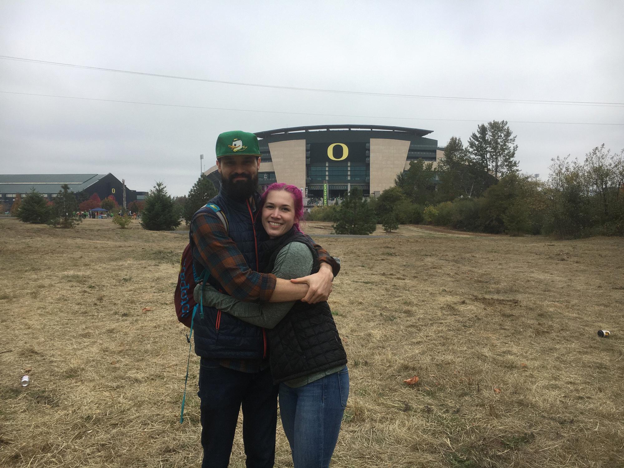Alex’s first Ducks game at Autzen!