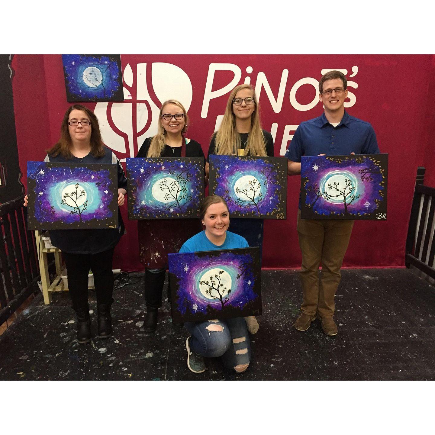 This is one of the first events we did as a couple with my friend Rebecca... paint night!