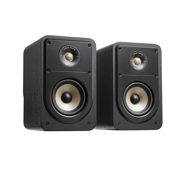 Polk Signature Elite ES15 Bookshelf Speaker - Hi-Res Audio Certified, Dolby Atmos DTS:X Compatible, 1" Tweeter 5.25" Woofer, Power Port Technology for Effortless Bass (Pair, Stunning Black)