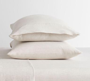 Natural Belgian Flax Linen Pillowcases Set of 2, King