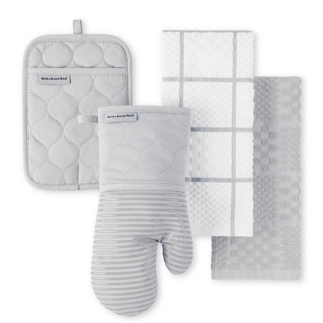 KitchenAid Onion Quilt Kitchen Towel, Oven Mitt & Pot Holder Set 4-Pack