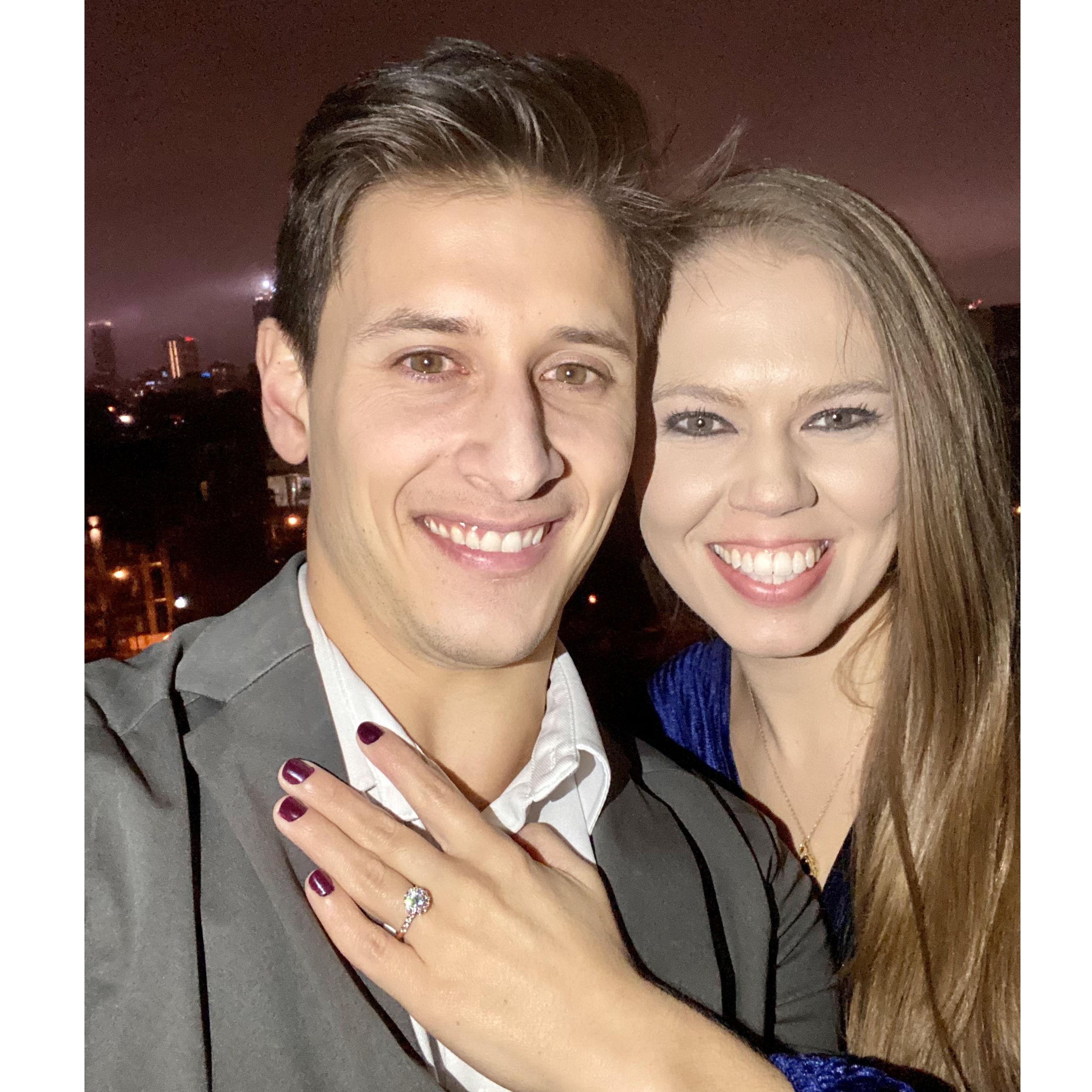 The night we got engaged!