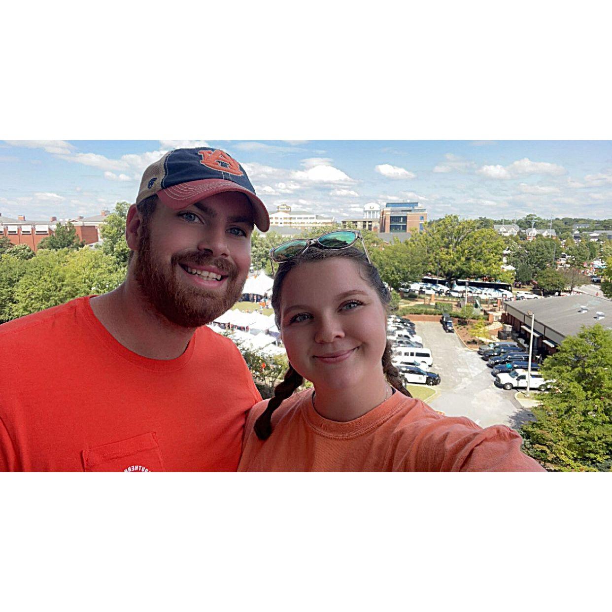 Our 1st Auburn game. We won box seats!