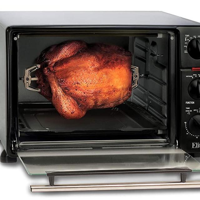 Maxi-Matic Countertop Toaster Oven, 60-Min Timer with Stay-On Function Rotisserie, Bake, Grill, Broil, Roast, Toast, Keep Warm, 23L Capacity, 23 L, ERO-2008NFFP