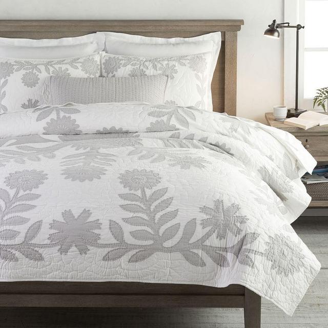 Lilo Cotton Cotton Quilt, King/Cal King, Gray
