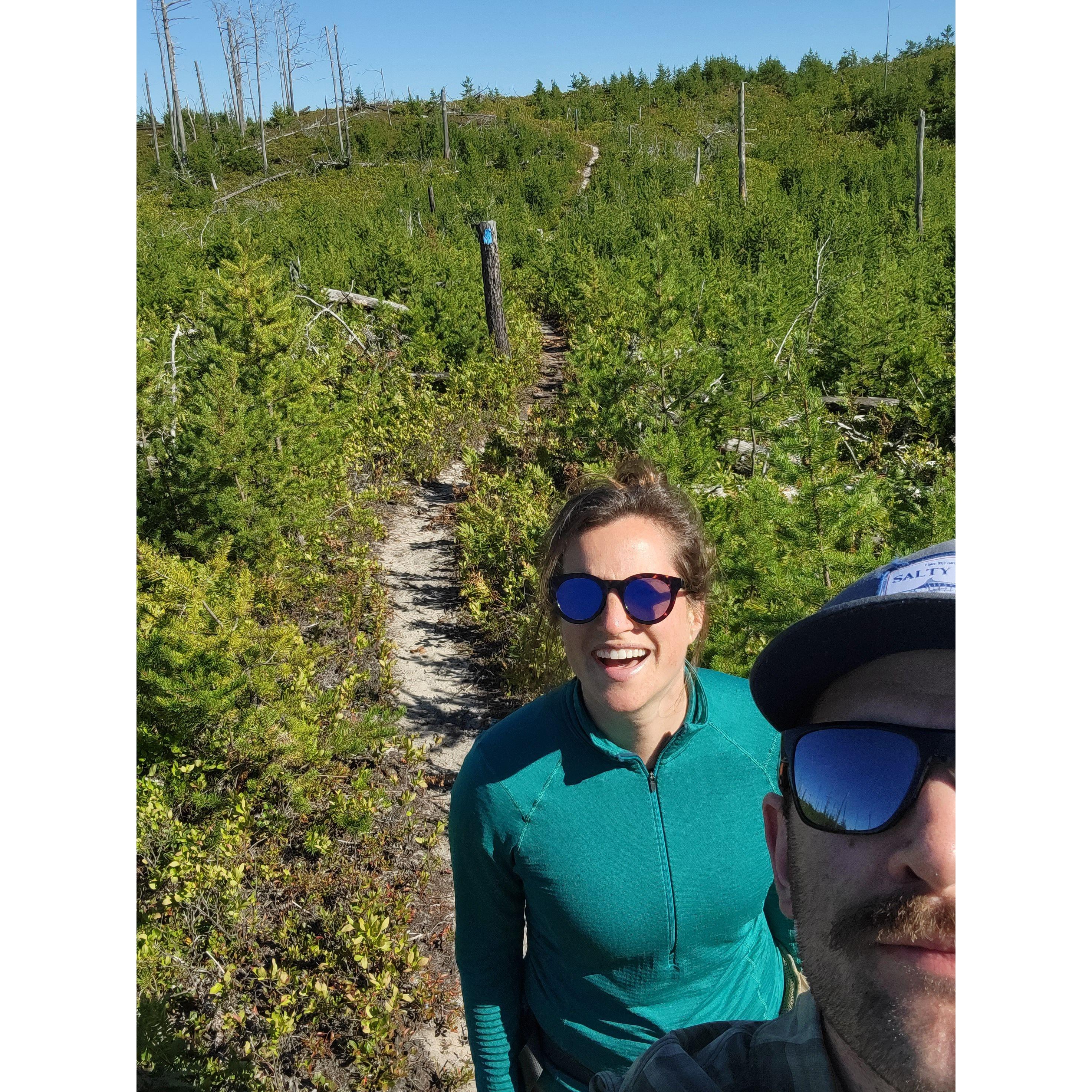 On a hike near the mouth of the Two Hearted River in the UP.