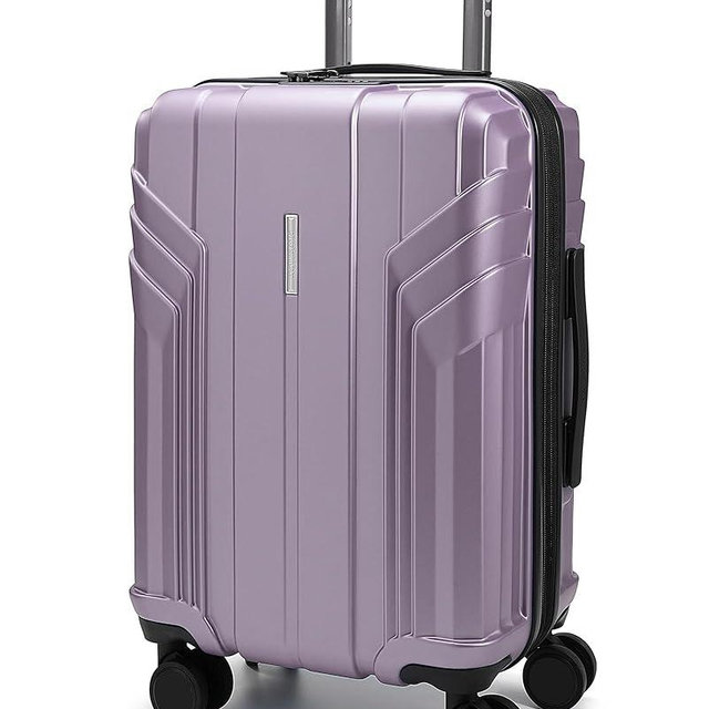 BAGSMART Expandable Carry On Luggage 22x14x9 Airline Approved, 20 Inch Travel Luggage with Spinner Wheels, Lightweight Hard Shell Suitcase Carry on Lavender Purple
