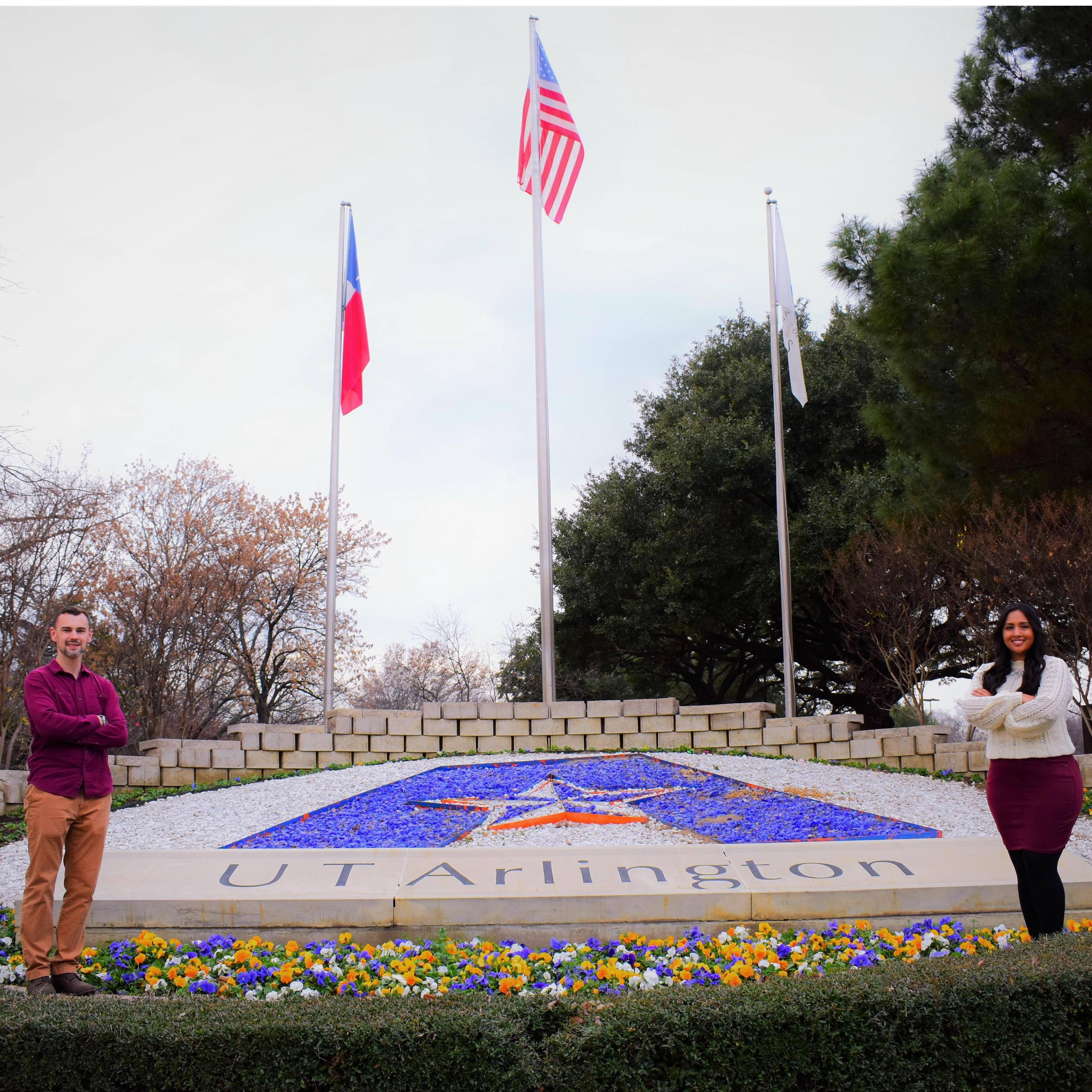 We met our first year as new students at UTA. We felt it would be really special to take our engagement photos here since this is where our journey began. ♥
