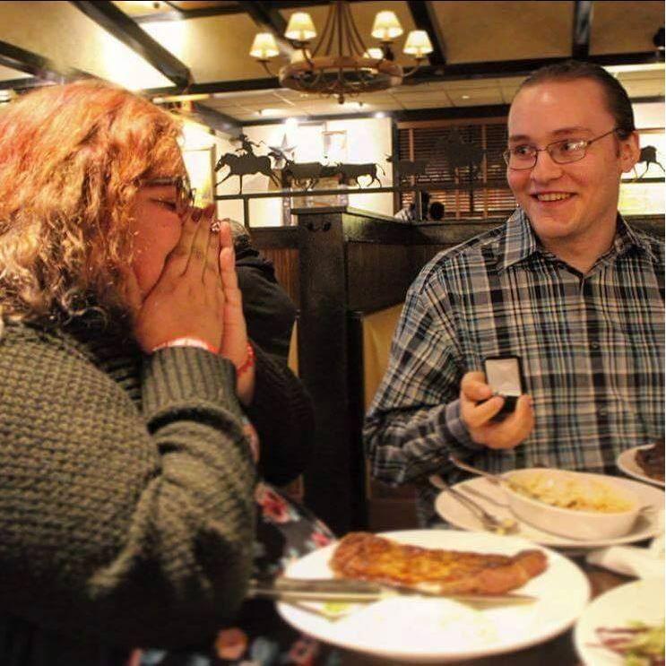 Mike had proposed prior to this. I got my nails done and him and bridesmaid Gillian went to find a ring. This is when I first saw the ring!