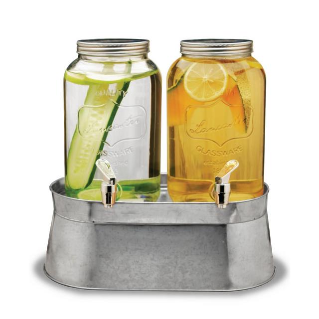 Circle Glass Lancaster Mini Dual Drink Dispenser