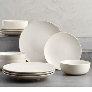 Mason Stoneware Dinnerware Sets Ivory 12pc