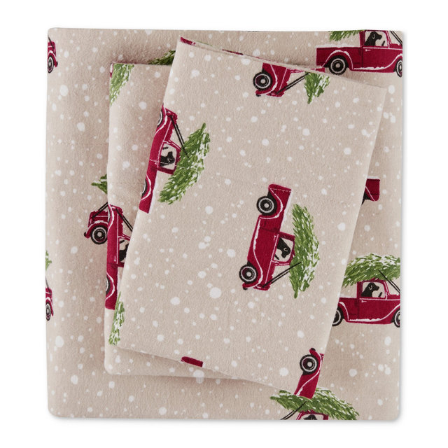 Woolrich Printed Cotton Flannel 4-Pc. Sheet Set, Full