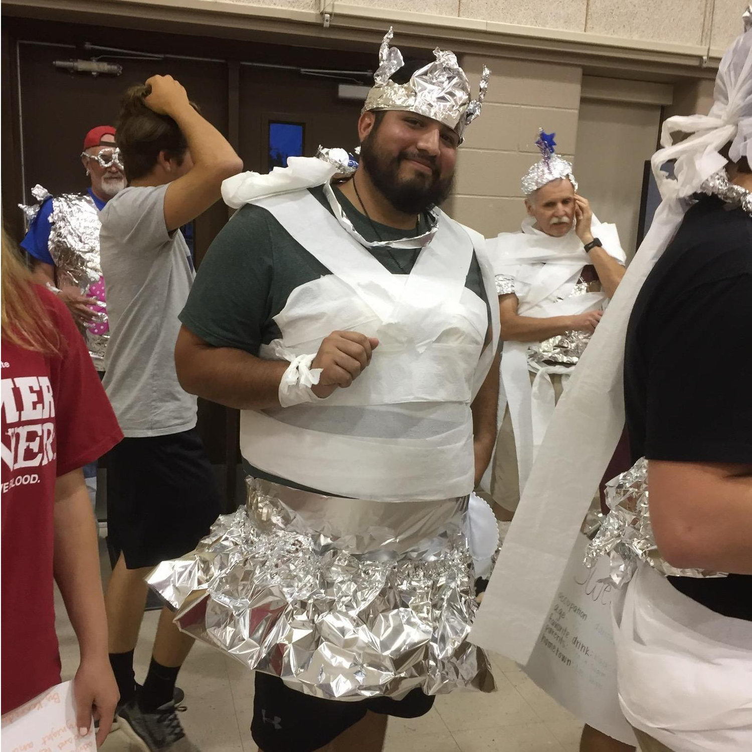Matt dressed up as Madison on Mission Trip 2019. Most beautiful bride, huh?