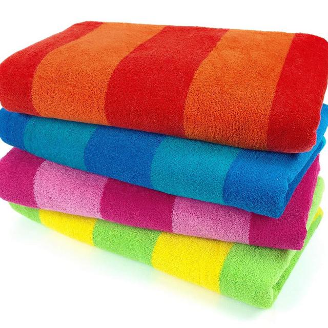 Kaufman Sales 4 Pc Pack Stripe Beach Towel by Ben Kaufman Sales