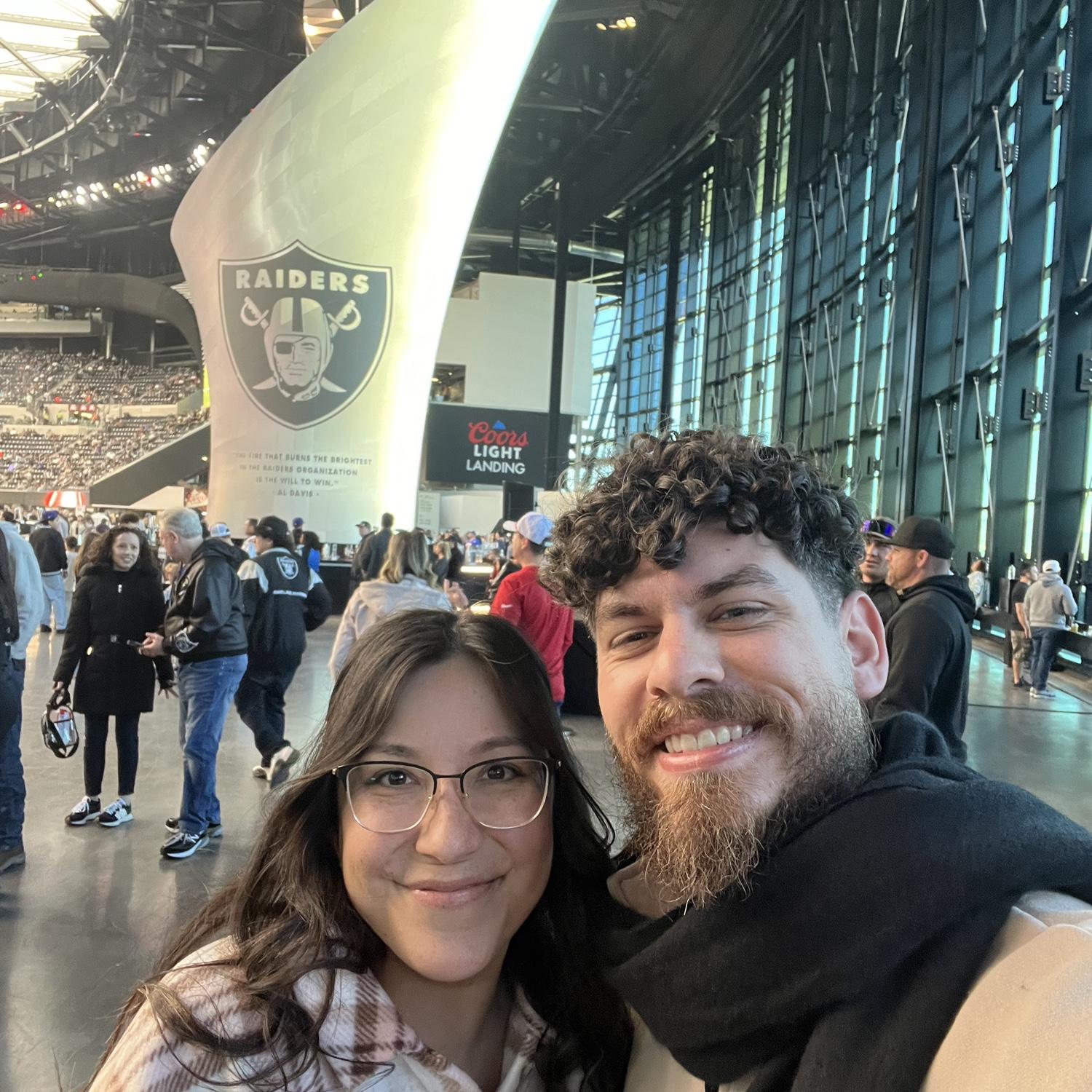 Luke takes Briana to the Raiders Stadium in LV 🏈🖤🩶