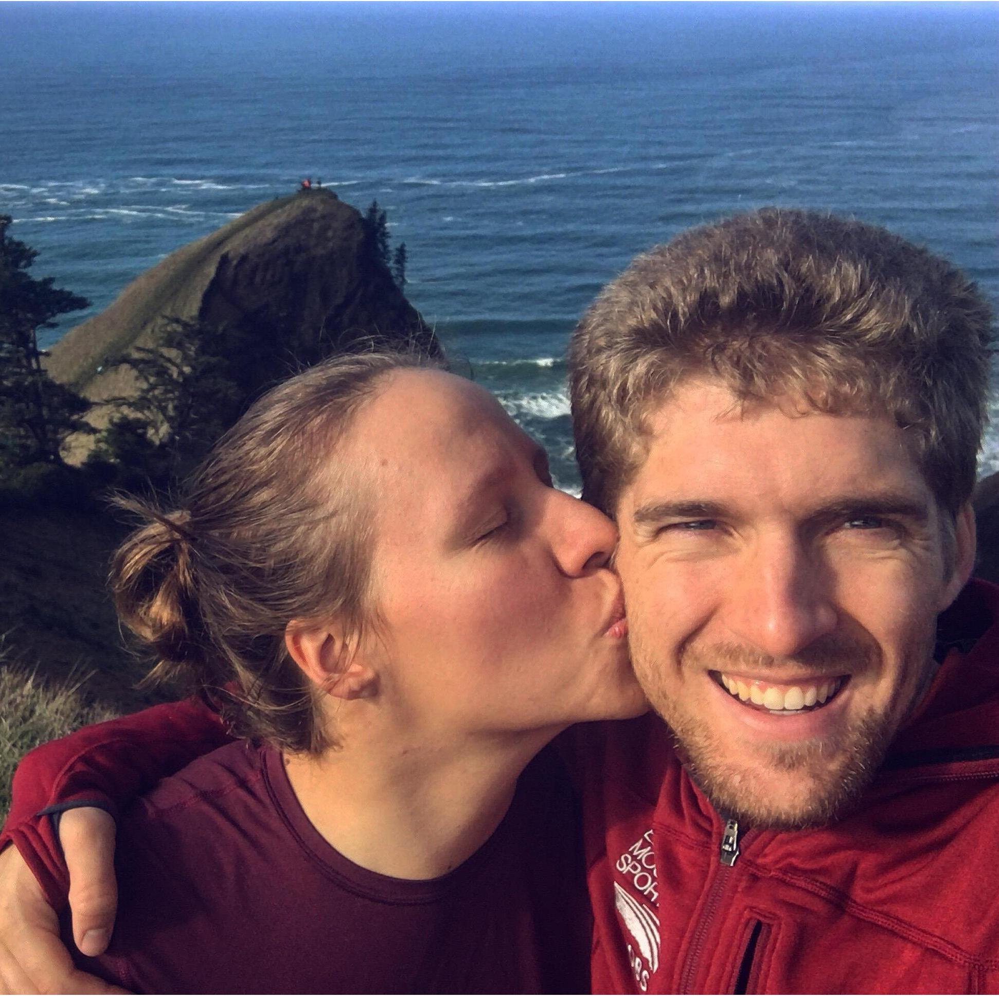 Helen shows Mike the scenic Oregon Coast at Camp Westwind (2017)