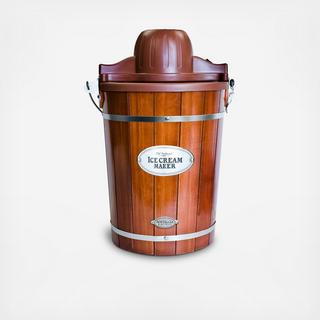 Vintage Collection Wood Bucket Electric Ice Cream Maker