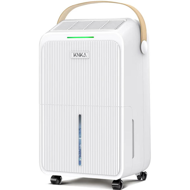 KNKA 2500 Sq.Ft Dehumidifier for Basement with Drain Hose Max 34 Pints, Dehumidifiers for Home, Bedroom, Bathroom, Large Room, Three Modes, Intelligent Humidity Control, Dry Clothes, 24HR Timer