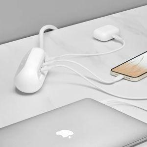 Insignia™ - 6-in-1 70W Charging Station with 2 AC outlets, 3 USB-C and 1 USB ports for laptops, tablets, smartphones and more - White