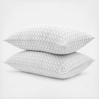 Charcoal Lux Memory Foam Cluster Jumbo Pillow, Set of 2