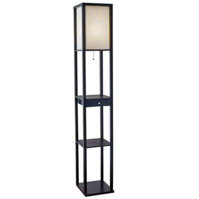 Adesso® Etagere Floor Lamp with Drawer