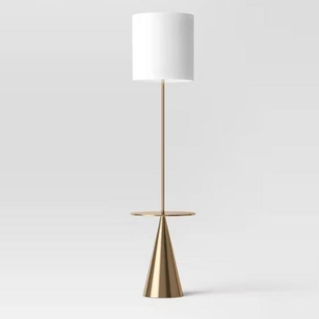 Modern Floor Lamp with Table Brass - Threshold™