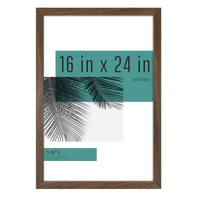 MCS Studio Gallery Frame, Walnut Woodgrain, 16 x 24 in, Single