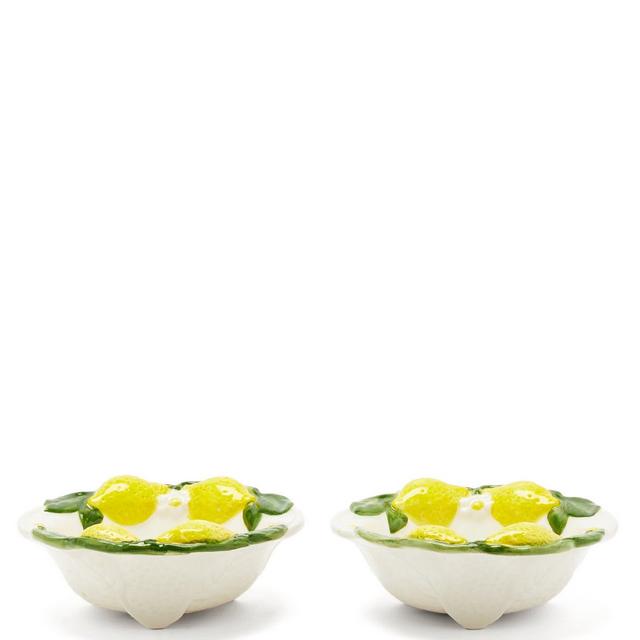 Les OttomansSet of two lemon ceramic soup bowls