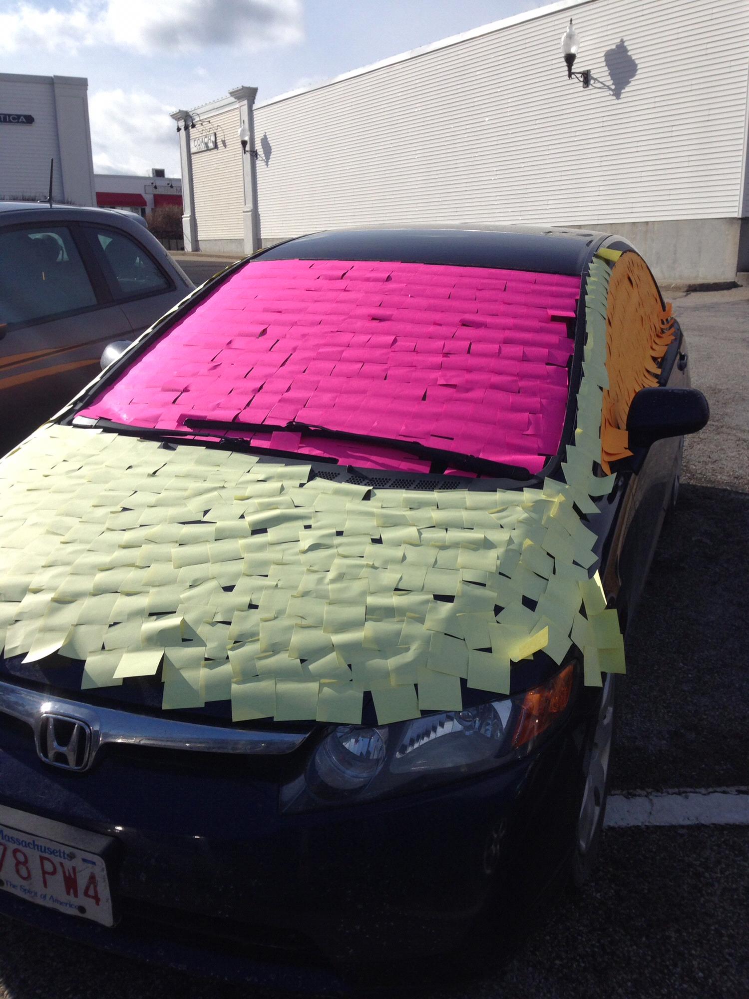 The post it note prank