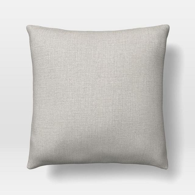 Pillow Cover, 18"x 18" Square, Yarn Dyed Linen Weave, Frost Gray