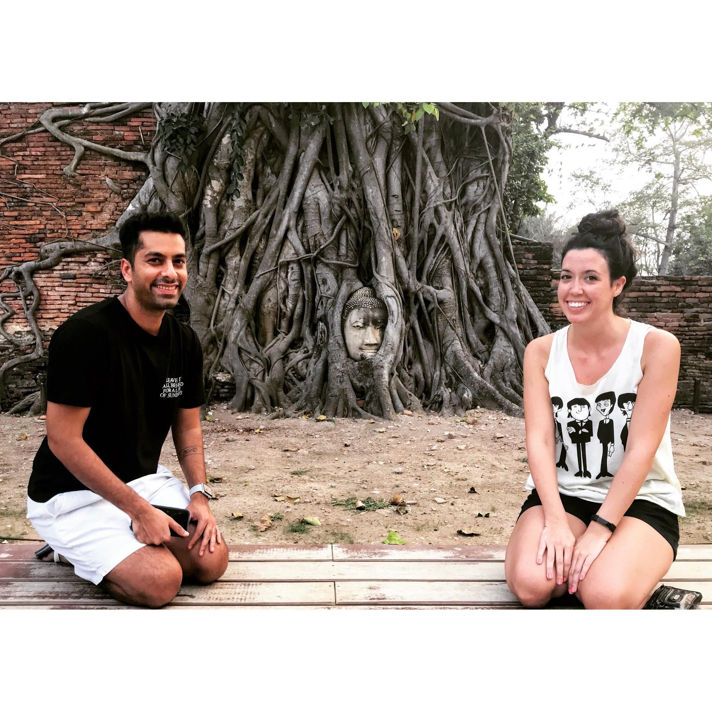 Maz visited Stef in the town where they met - Ayutthaya, Thailand Feb 2018